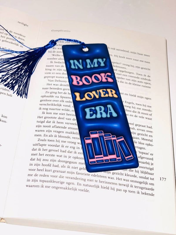 In My Book Lover Era” Boekenlegger 💙📚 | Cute Bookmark