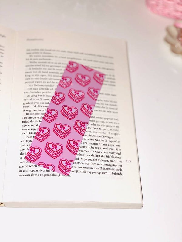 Roze Hartjes Boekenlegger 💖 | Cute Bookmark | Crafted Creations