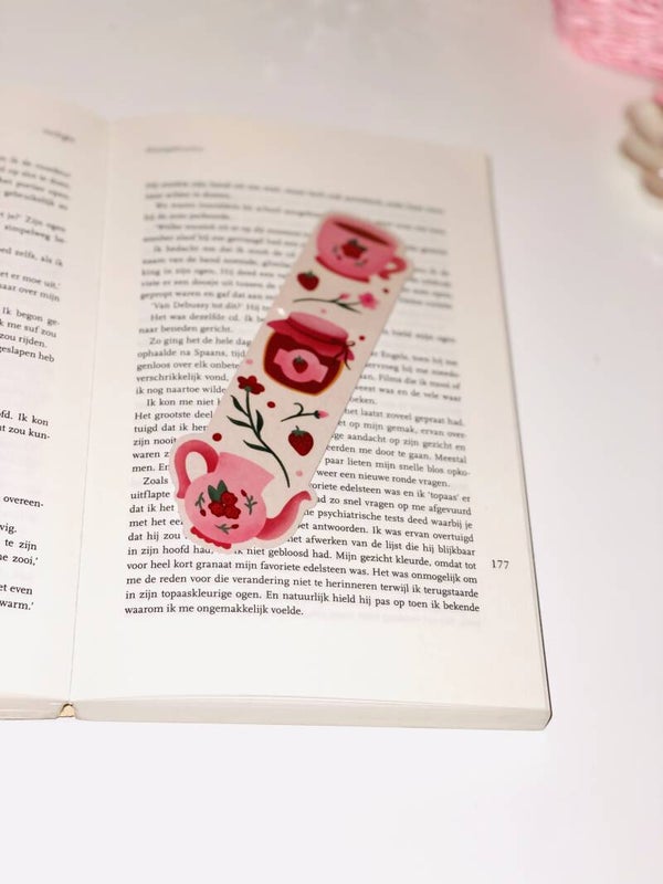 Strawberry Tea Bladwijzer 🍓☕📖 | Cute Bookmark