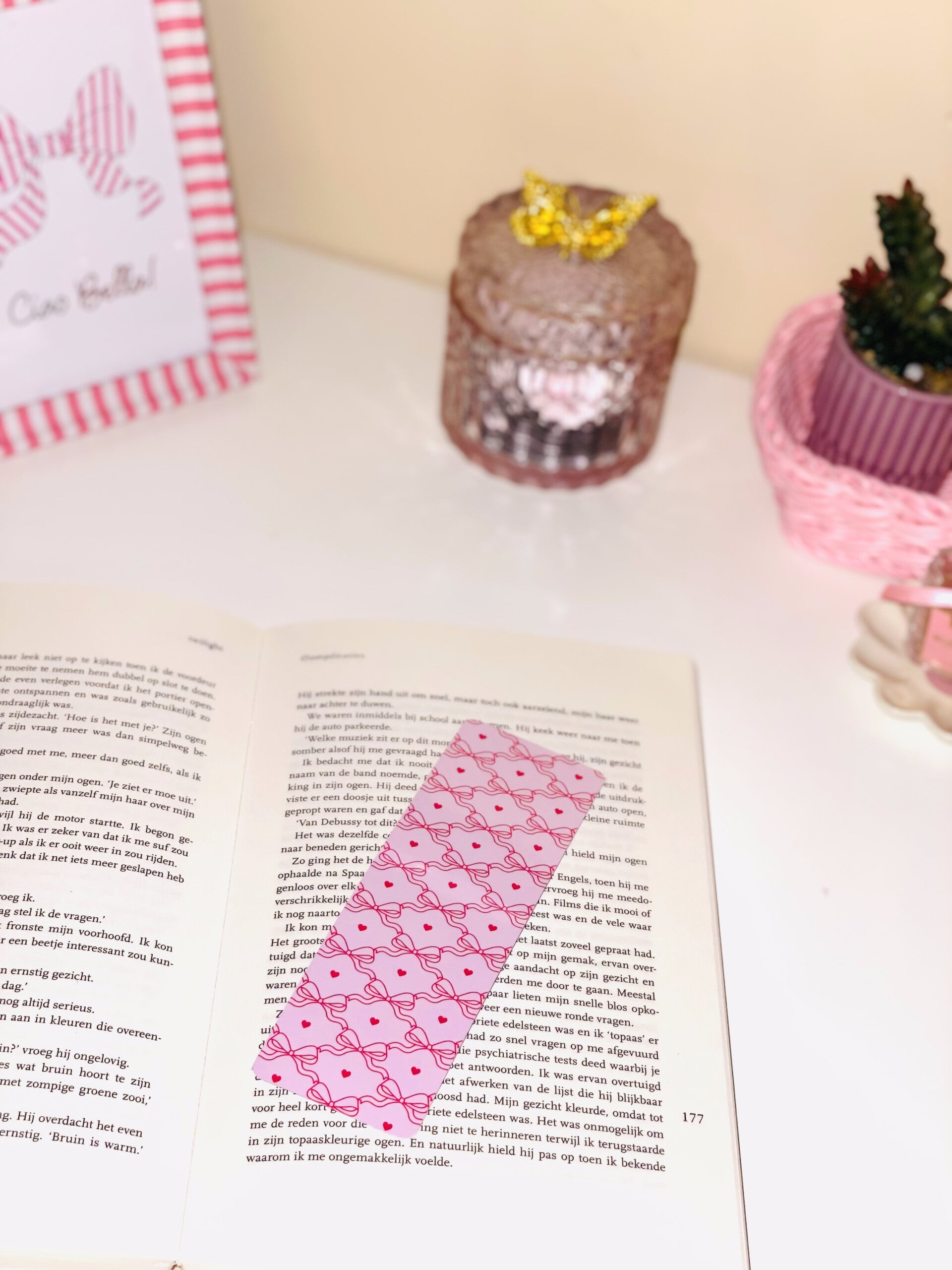 Coquette Bladwijzer 🎀📖 | Cute Pink Bookmark