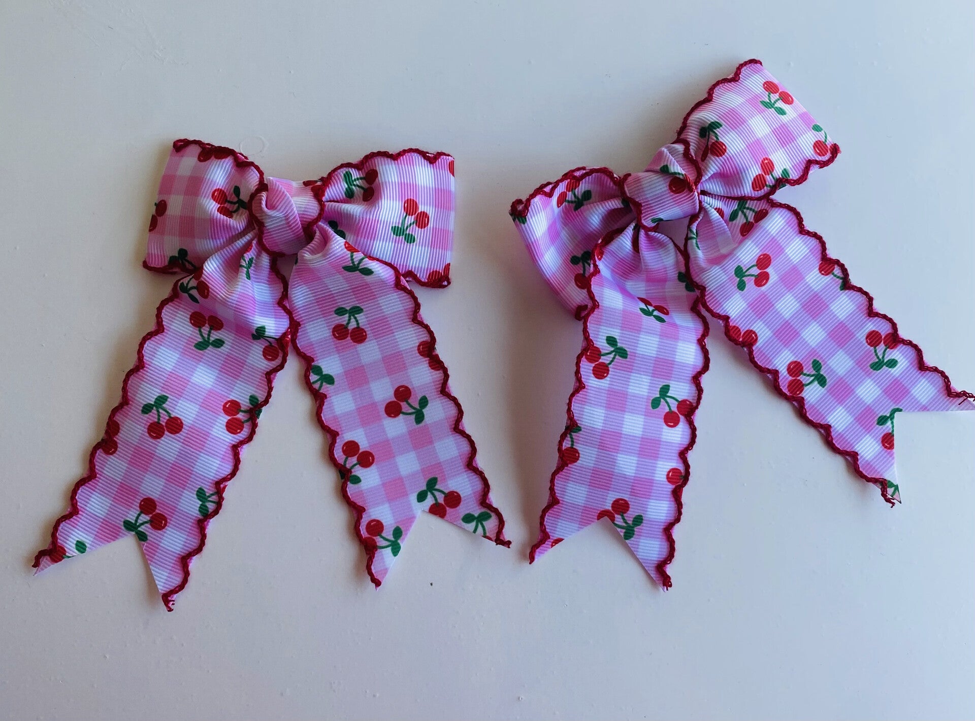 🍒 Cute cherry haarstrikken (set van 2)