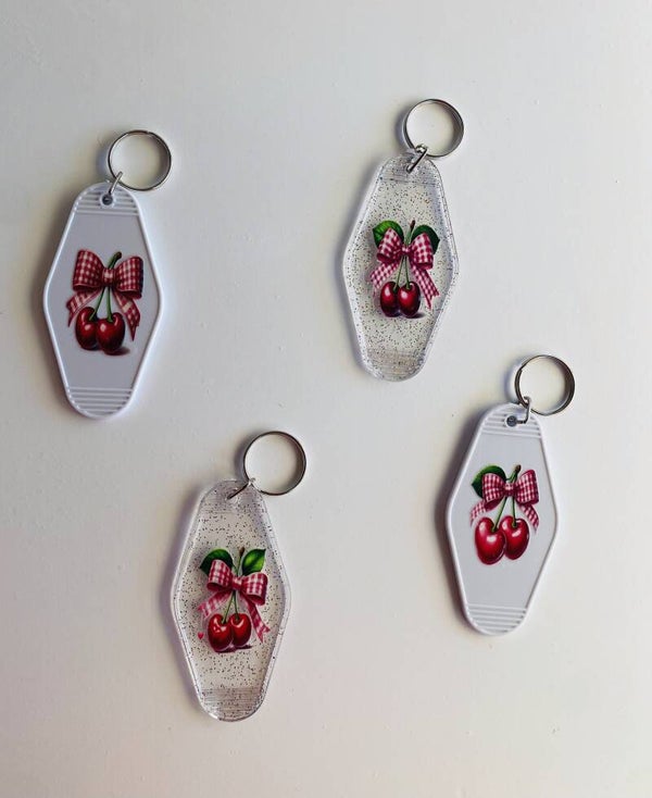 Cherry Sleutelhanger 🍒🎀 | Cute Kersen Keychain