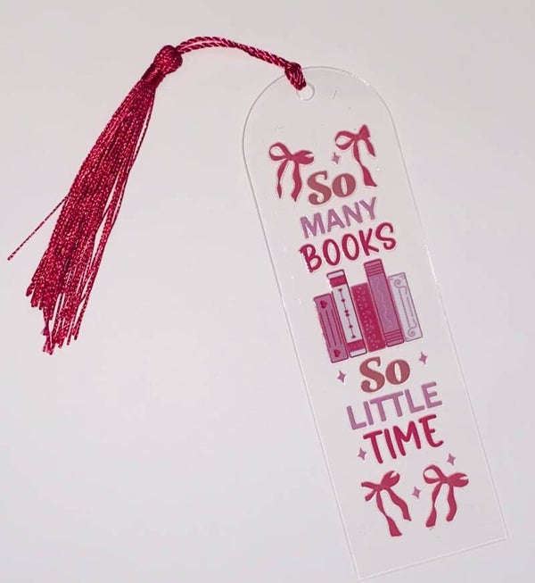 Boekenlegger “So Many Books” 💖 | Cute Bookmark met Kwastje