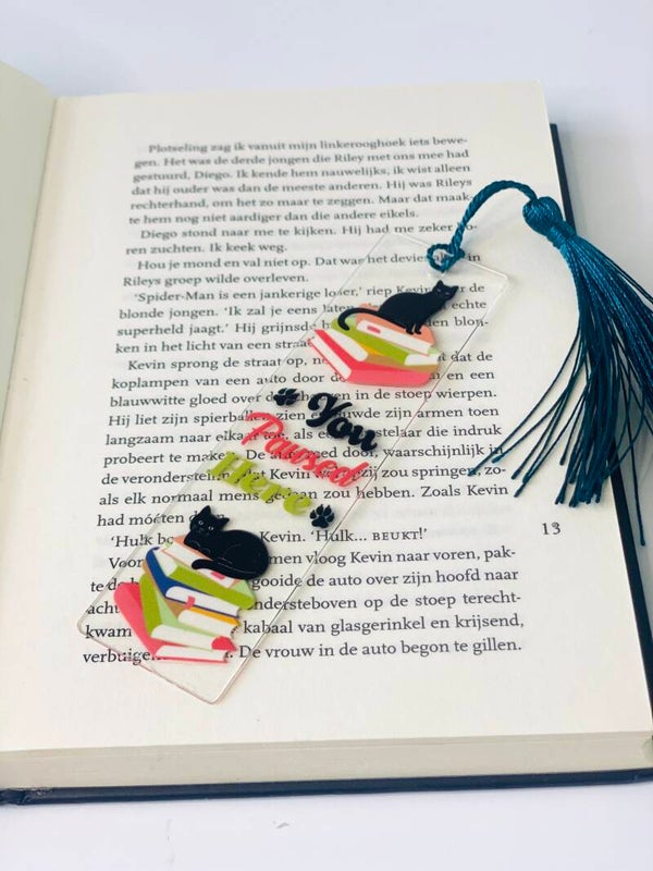 Schattige katten Boekenlegger met Kwastje – met Dtf print