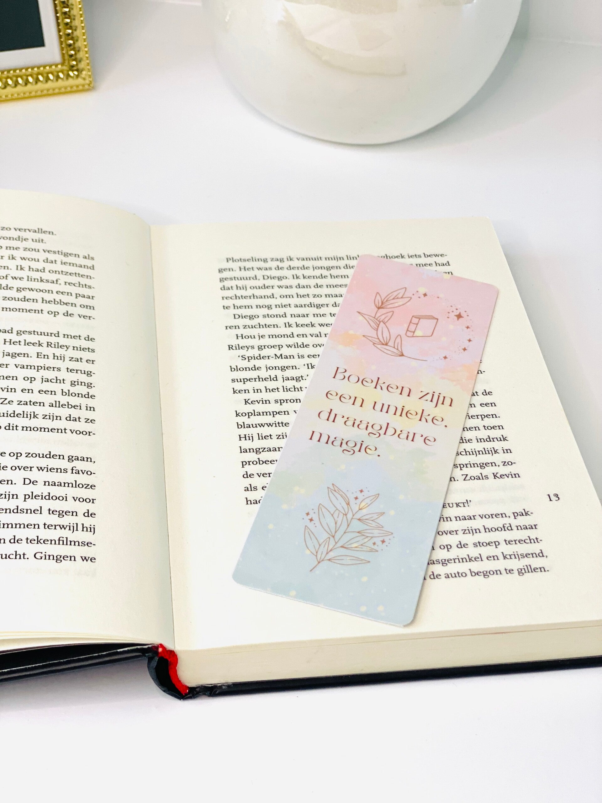 Unieke Gelamineerde Bladwijzers met tekst  – Handgemaakt met Liefde!