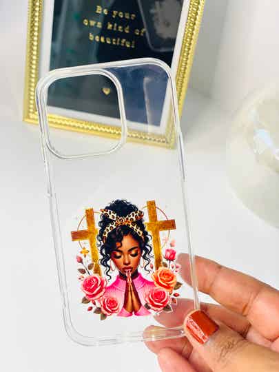 Iphone hoesje Biddende Afrikaanse vrouw