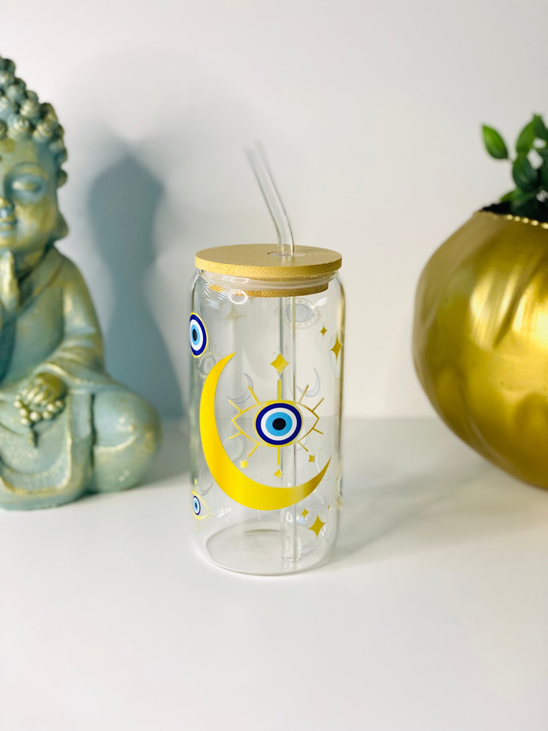 Stijlvolle Evil eye  - drinkfles -unieken trendy