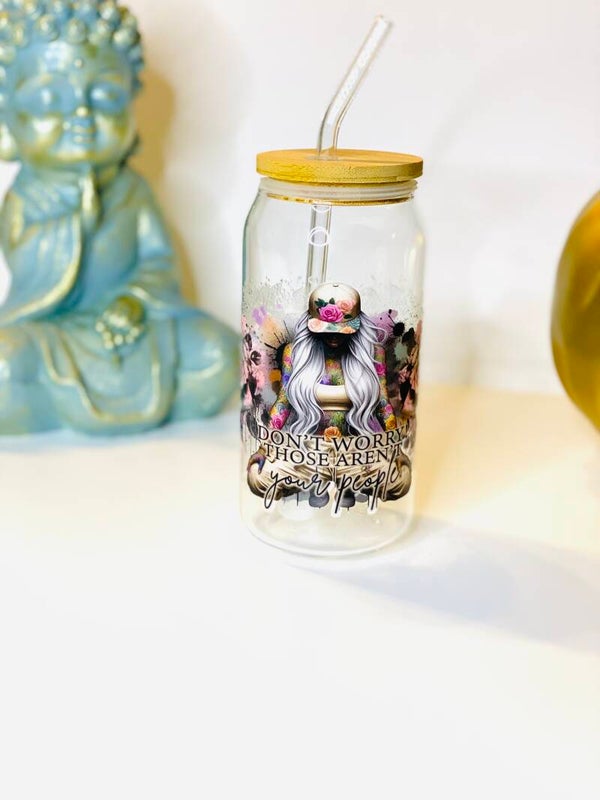 Stoere Meid 🌸💀 DTF Print met Tatoeages & Bloemen