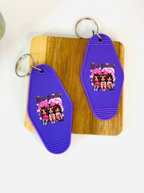 Motel Keychain met DTF-print (Spaanse tekst)