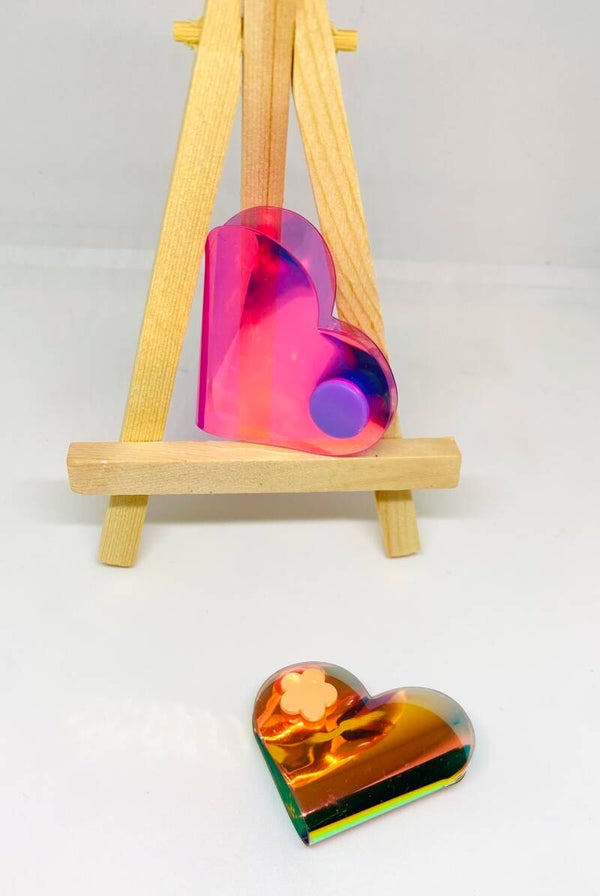 Iridescent Heart Cable Clips – Kabelhouders | Set van 2 ✨