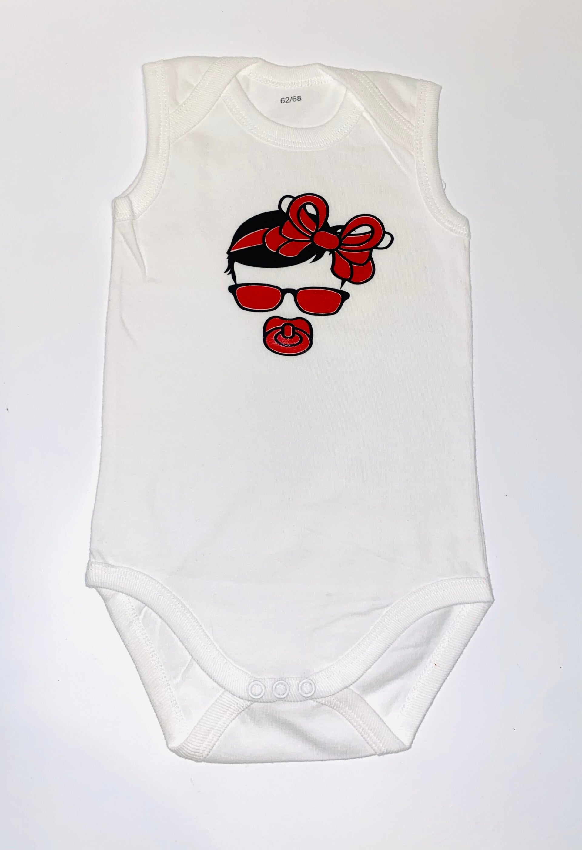 Cartoon Baby Romper  – Speen & Strikje Design – Heat Press Vinyl – Maat 62/68