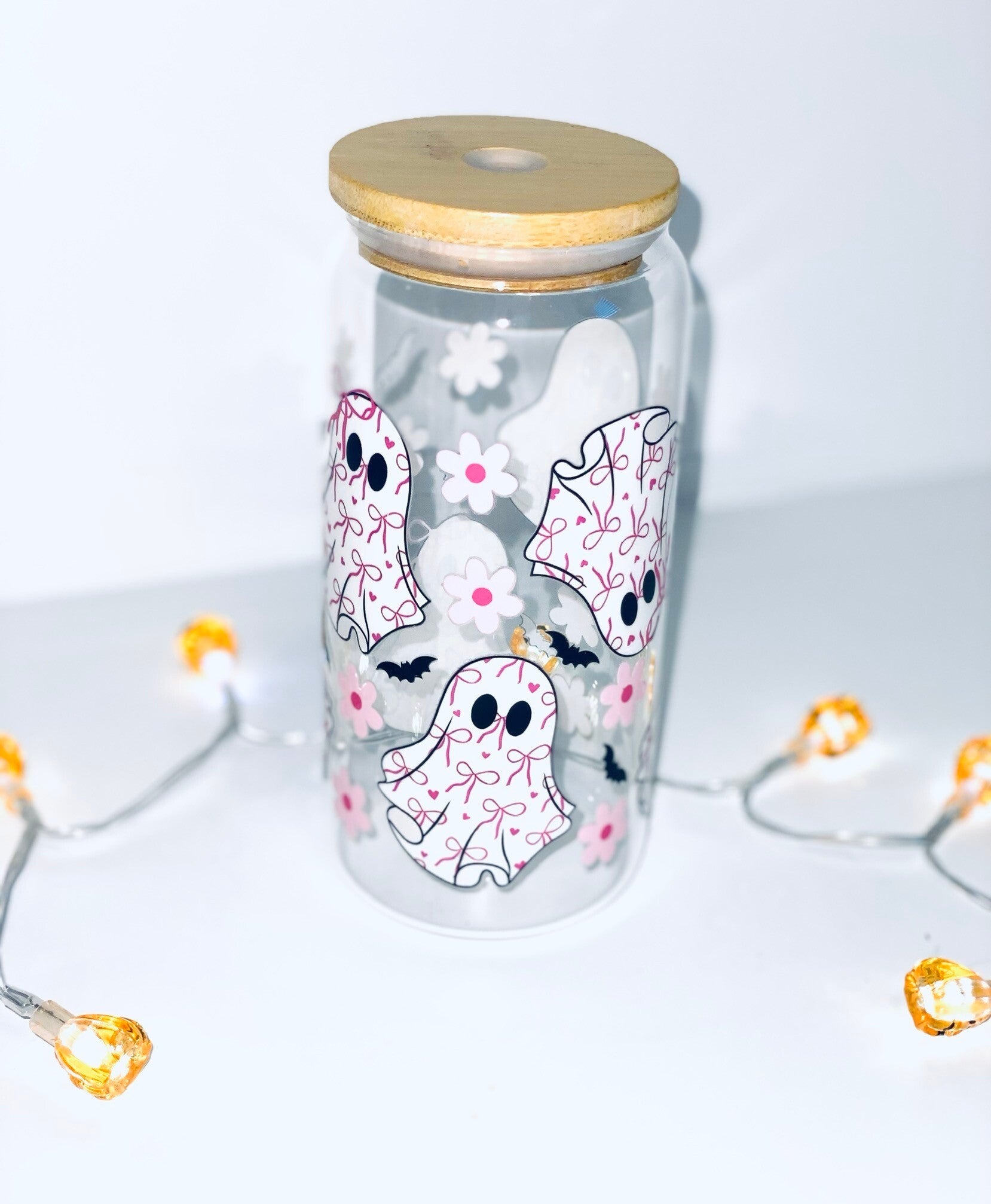 🍹 Halloween Glas – Duurzame Drinkbeker met Rietje & Milieuvriendelijk Deksel