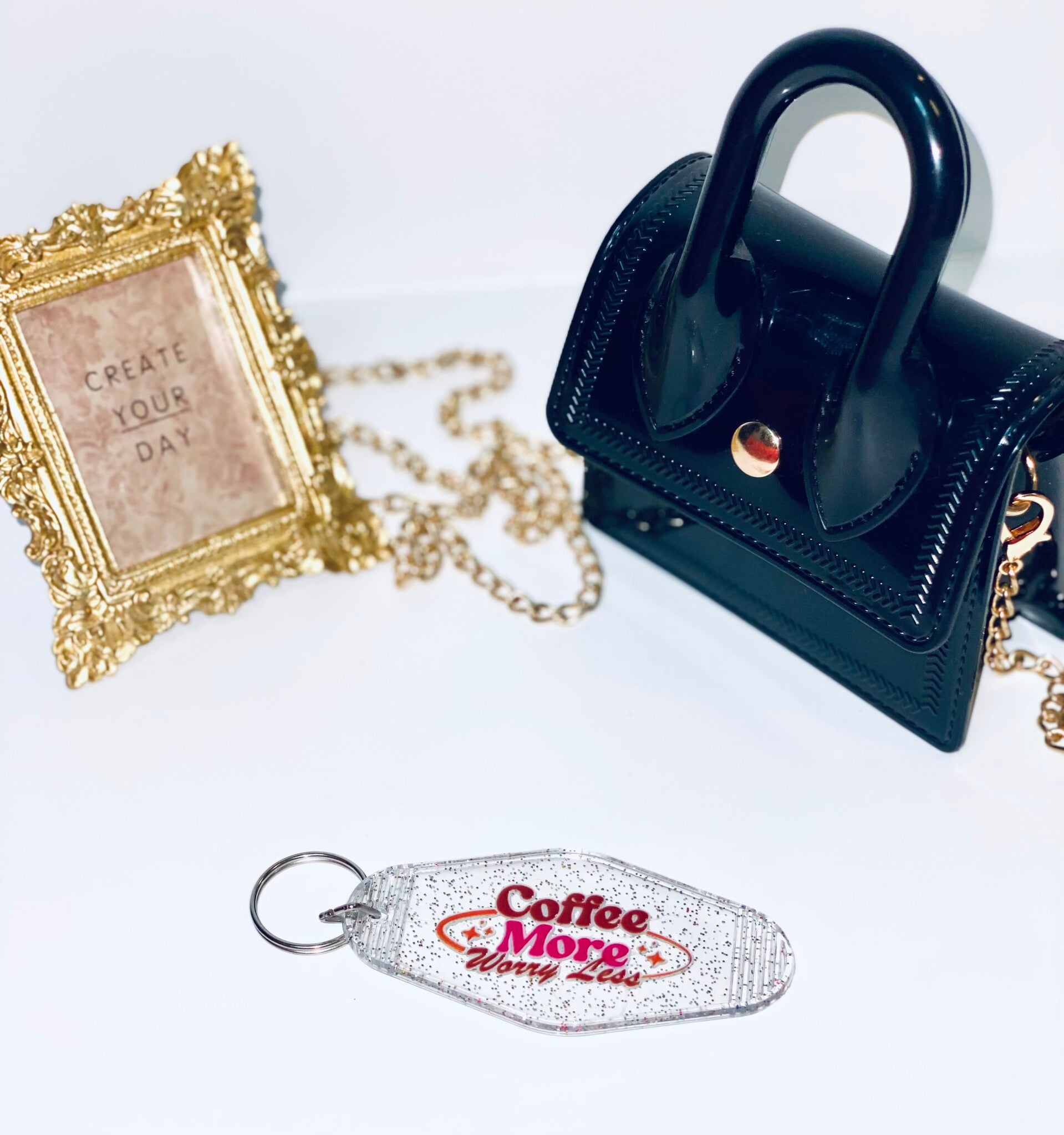 Vintage Style Sleutelhanger – Motel Keychain met Print