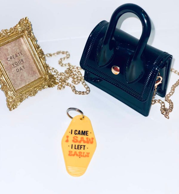 Motel sleutelhanger I came I saw I left early