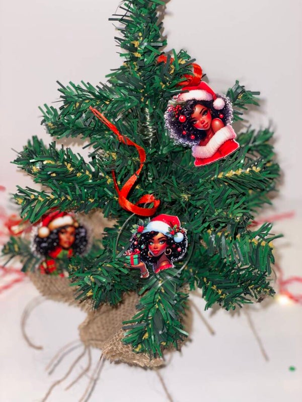 Magische Kersthanger met Fairy-kaanse Print – Unieke Boomdecoratie 4 stuks