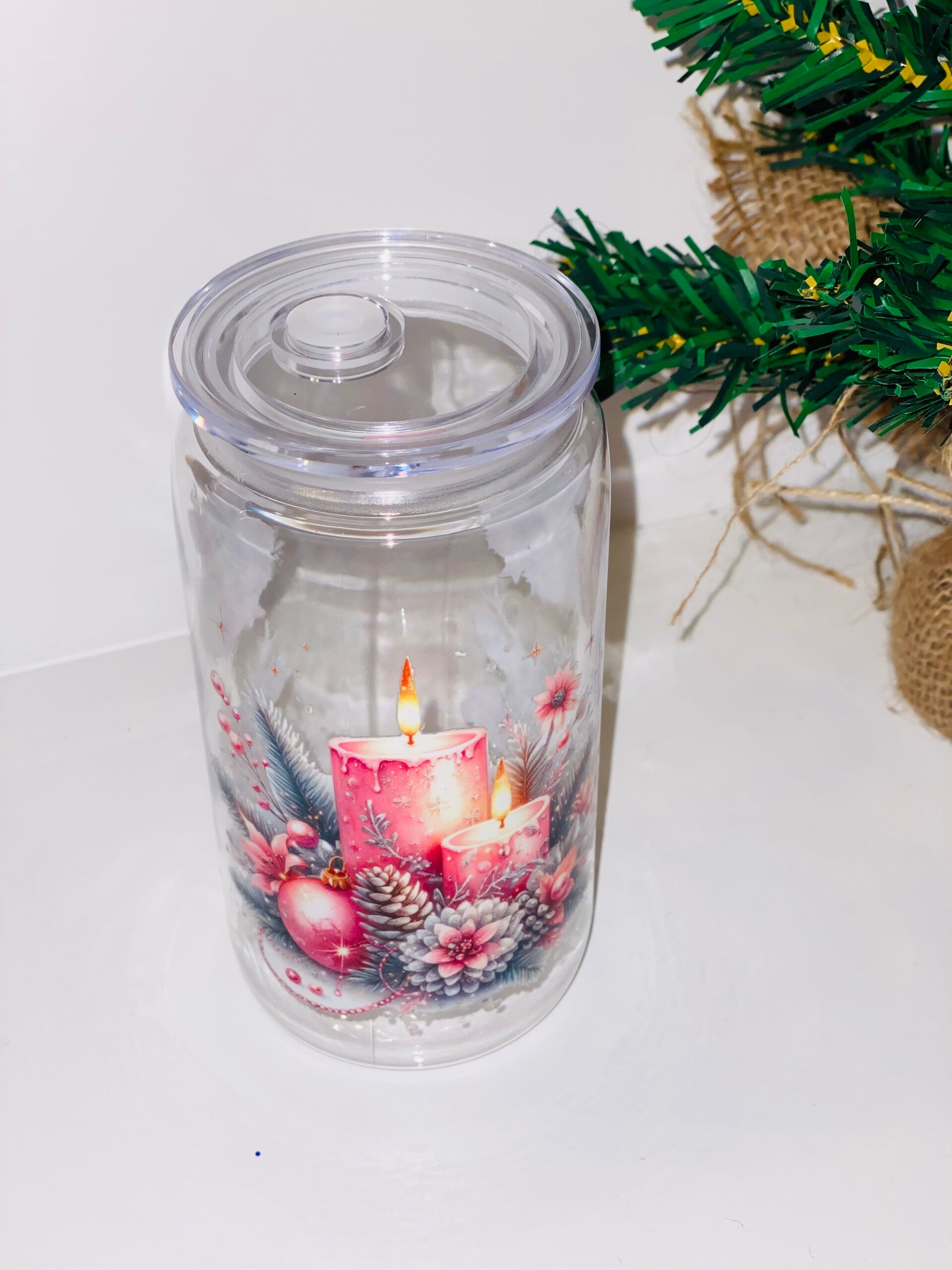 🎄 Luxe Kerst Drinkbeker met Rietje – Limited Edition