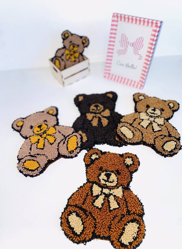 🧸 Teddy Punch Needle – Bruin (Handgemaakt)