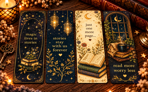 Golden Midnight Stories – Set van 4 Magische Bladwijzers