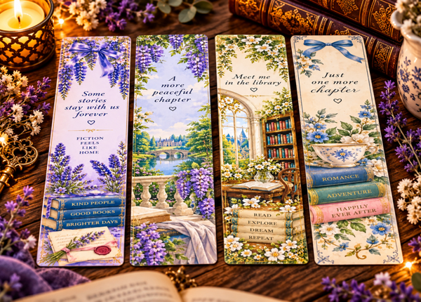 Romantische Bladwijzers Set van 4 | Vintage Bloemen