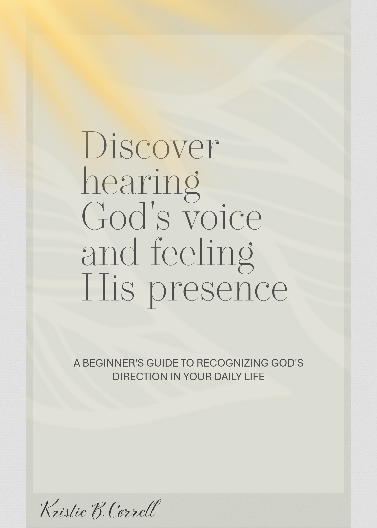 Hearing God's Voice Guide