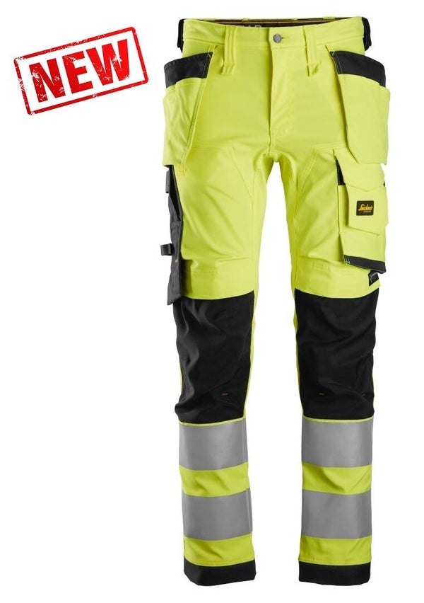 High-Vis Stretch Werkbroek met Holsterzakken Klasse 2 /  6243 / Slim Fit