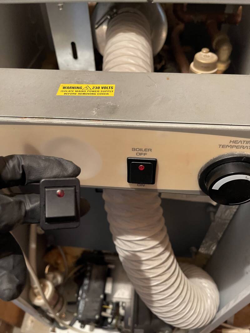 swap out switch for new to get the Grant boiler working in Matso gloucester