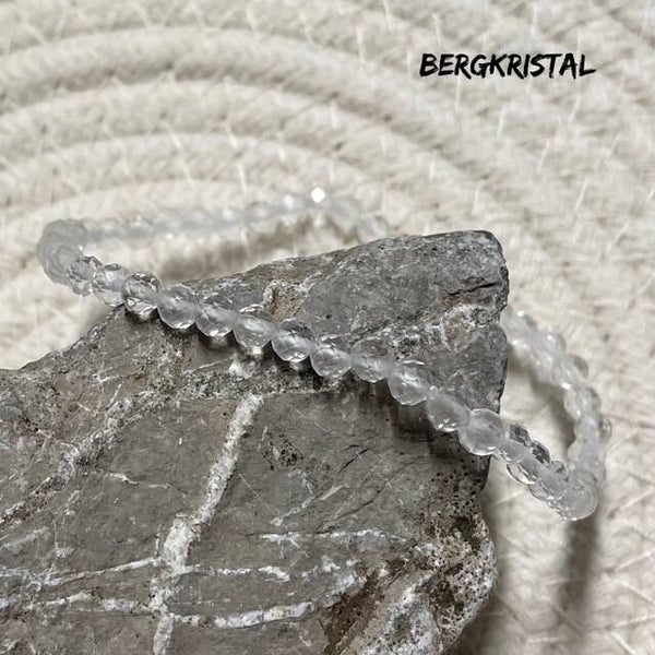 Armband Bergkristal, 4 mm