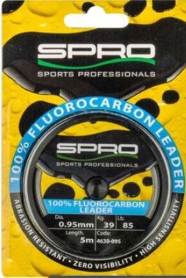 Spro 100% Fluorocarbon 5m Onderlijnmateriaal 0.95mm/39kg 1 rol