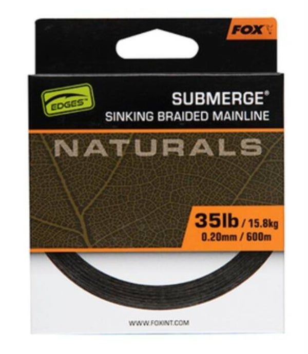 Fox Edges Sub Naturals Braid Donkergroen Karperlijn (600m) Fox Edges Sub Naturals Braid Donkergroen 0.38mm/29.5kg
