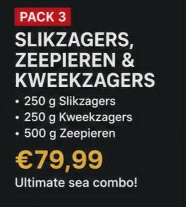 predator combo slikzagers, zeepieren & kweekzagers