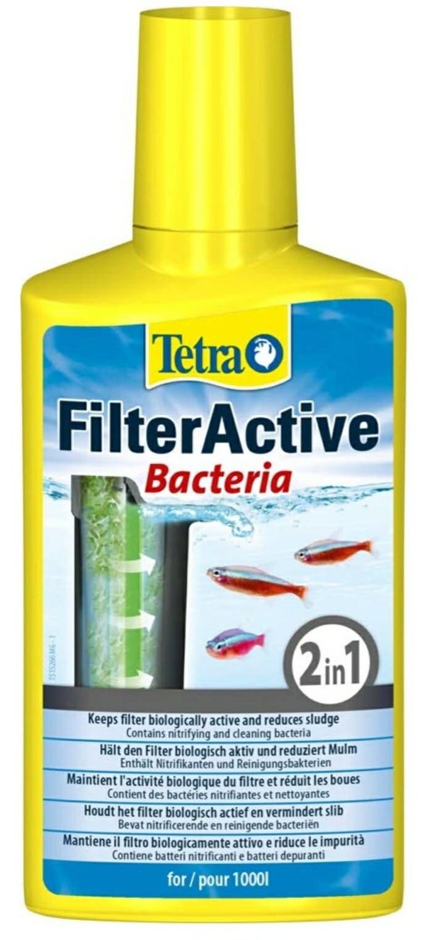 Tetra FilterActive 250 ml  Versnelt de afbraak van verontreinigende stoffen