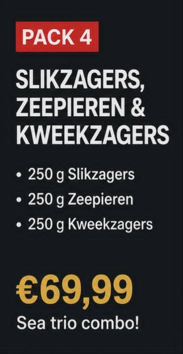 trio anaconda slikzagers-kweekzagers-zeepieren 3x250 gr