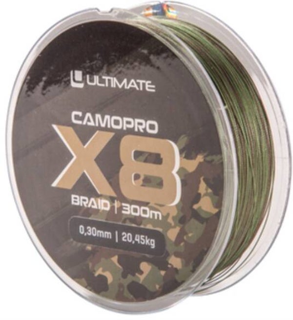Ultimate Camopro X8 Braid Gevlochten Karperlijn (300m) 0.30mm/20.45kg