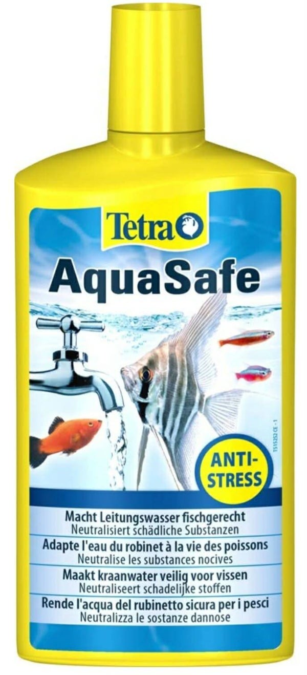 Tetra AquaSafe, 500 ml  Neutraliseert gevaarlijke stoffen
