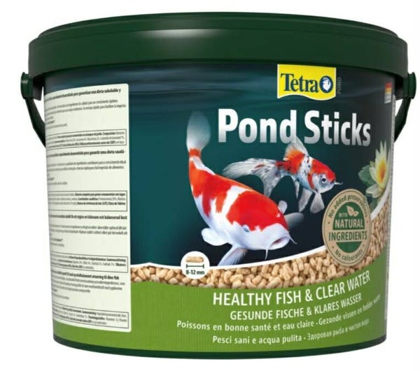 Tetra Pond Sticks, 10L Hoofdvoer voor tuinvijvervissen