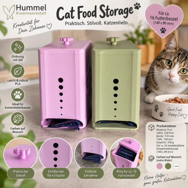 Cat Food Storage Box – Katzenfutter Aufbewahrung PLA