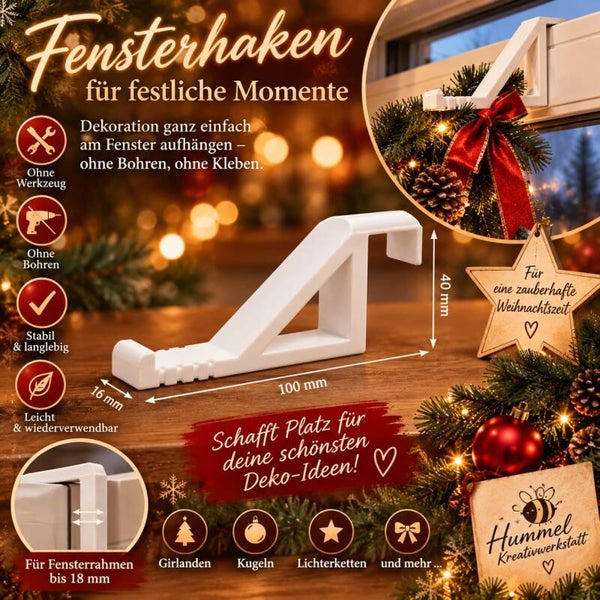 Fensterhaken für Weihnachtsdekoration – 3D-gedruckt