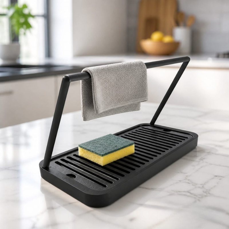 Abtropfhalter Küche für Spüllappen & Schwamm – Küchen Organizer mit Abtropfschale | 3D gedruckt