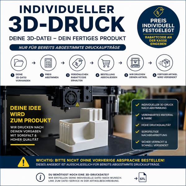 Individueller 3D-Druck nach eigener Datei – 3D Druck Service nach Wunsch