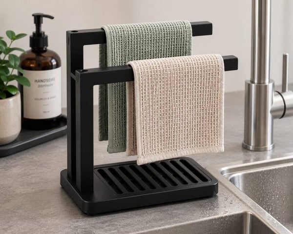 Spüllappen- & Schwammhalter mit Abtropfsieb | Küchen Organizer | 3D gedruckt | 20 × 19 × 10 cm