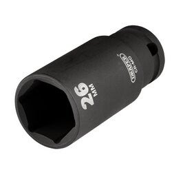 DRAPER 20193 26MM  HI-TORQ® Metric Deep Impact Socket, 1/2" Sq. Dr.,