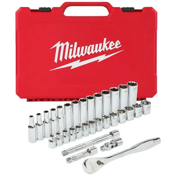 Milwaukee 4932464945 3/8" Drive Socket and Ratchet Set
