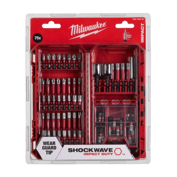 Milwaukee 4932492008 75 Piece Shockwave Screwdriver Bit Set