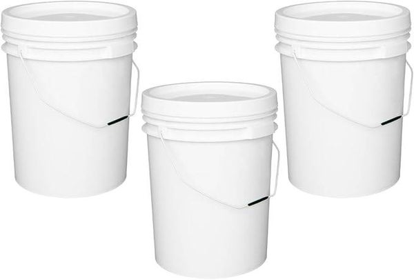 PLASBUCK3X20LW WHITE 20LTR BUCKET WITH LID