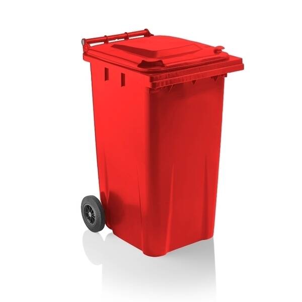 WHEELIEBIN120RED 120L Outdoor Wheelie Recycling Bin