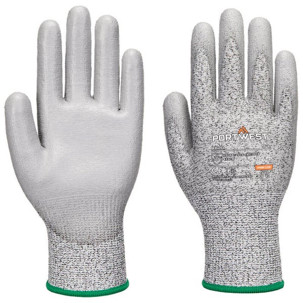 PORTWEST A620   Cut B13 PU Glove Grey
