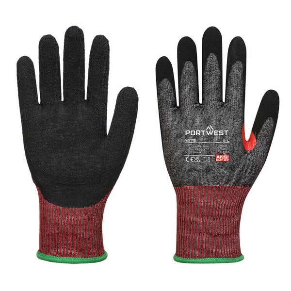 PORTWEST A672  CS Cut F13 Nitrile Glove Black
