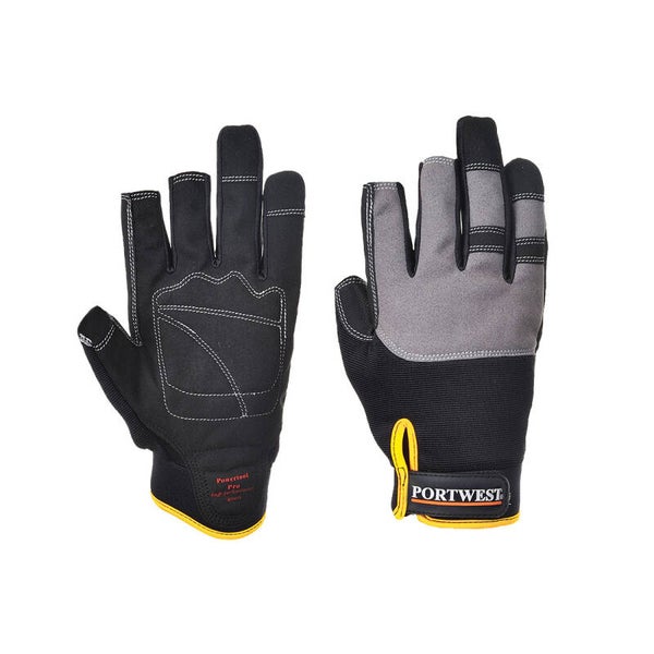 PORTWEST A740 - Mechanic 250 Fingerless Glove Black