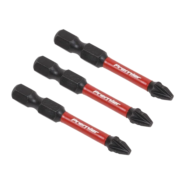 SEALEY AK8233  Premier Pozi Impact Power Tool Bits #2 x 50mm 3pc