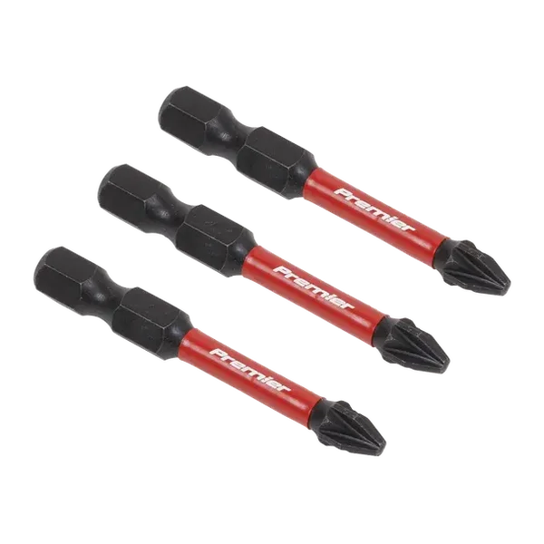 SEALEY AK8233  Premier Pozi Impact Power Tool Bits #2 x 50mm 3pc
